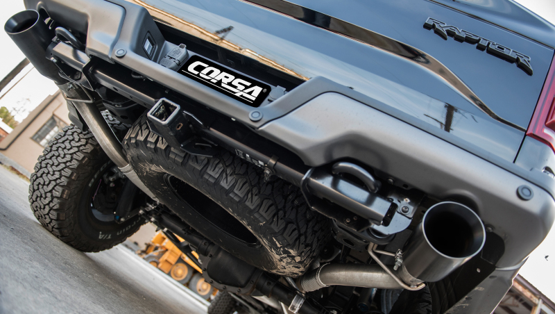Ford F-150 Raptor Performance Exhaust - CORSA Performance - Tip Kit with 3in Inlet / 5in Outlet - Gunmetal Black - `17-`20
